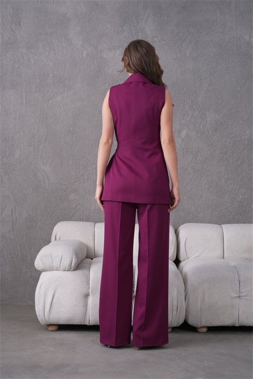Wholesale Womens Plum Two-Piece Suit 