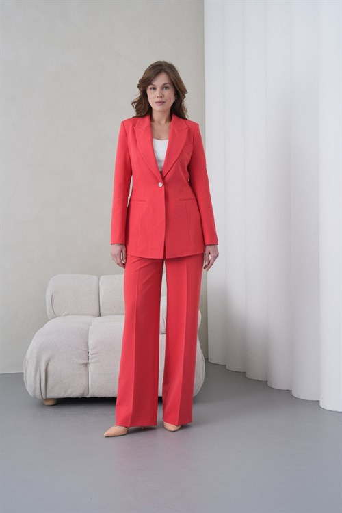 Wholesale Womens Pomegranate Plus Size Two-Piece Suit 