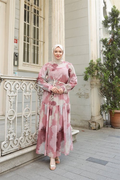 Wholesale Womens Powder Maxi Hijab Dress
