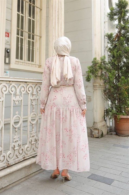 Wholesale Womens Powder Maxi Hijab Dress