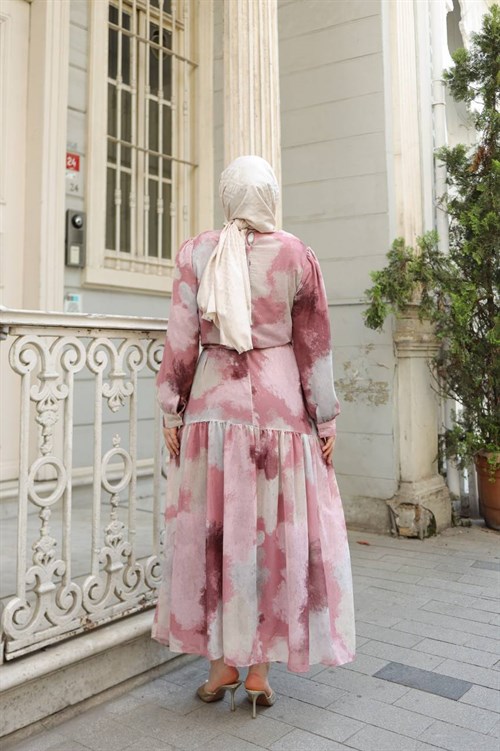 Wholesale Womens Powder Maxi Hijab Dress