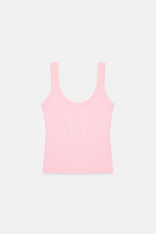 Wholesale Womens Powder Pink Modal Cotton Tank Top