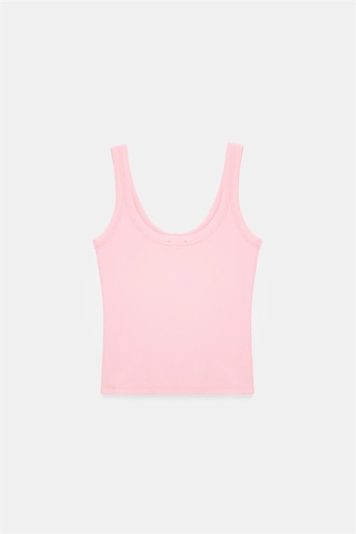 Wholesale Womens Powder Pink Modal Cotton Tank Top