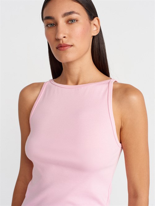 Wholesale Womens Powder Pink Modal Cotton Sleeveless Top