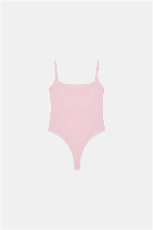 Wholesale Womens Powder Pink Strappy Bodysuit