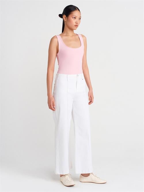 Wholesale Womens Powder Pink U Neck Tank Top