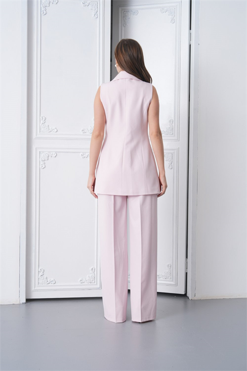 Wholesale Womens Powder Plus Size Two-Piece Suit