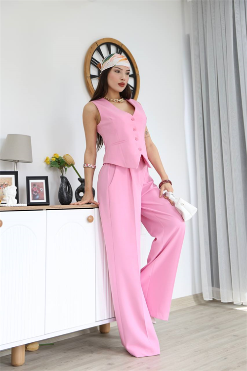 Wholesale Womens Powder Two-Piece Suit 