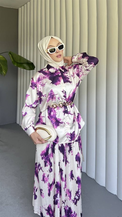 Wholesale Womens Purple Maxi Hijab Dress