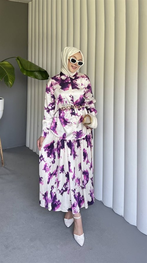 Wholesale Womens Purple Maxi Hijab Dress