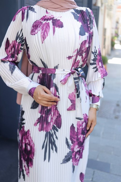 Wholesale Womens Purple Maxi Hijab Dress