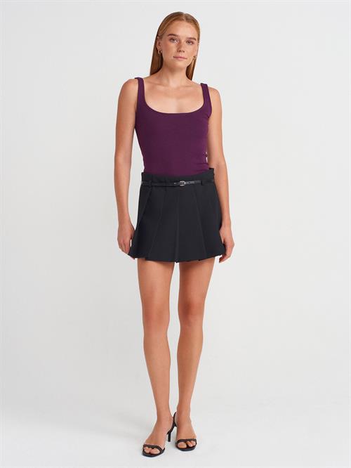 Wholesale Womens Purple Square-Neck Tank Top with Open Back