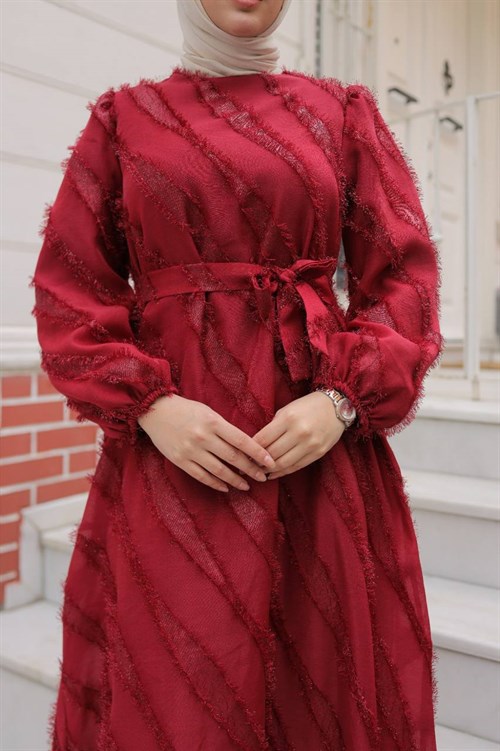 Wholesale Womens Red Maxi Hijab Dress