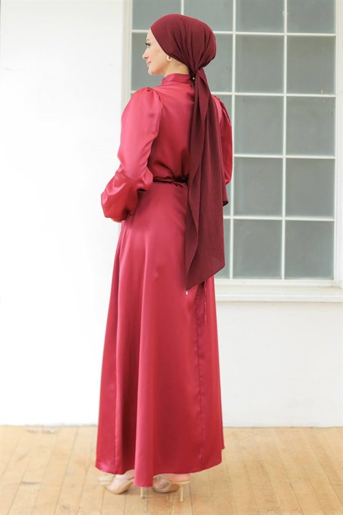 Wholesale Womens Red Maxi Hijab Dress