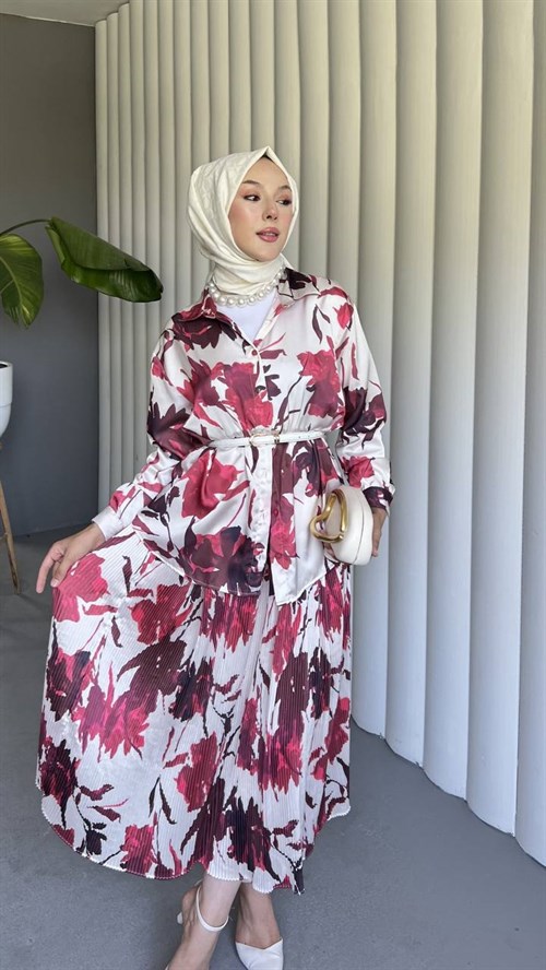 Wholesale Womens Red Maxi Hijab Dress