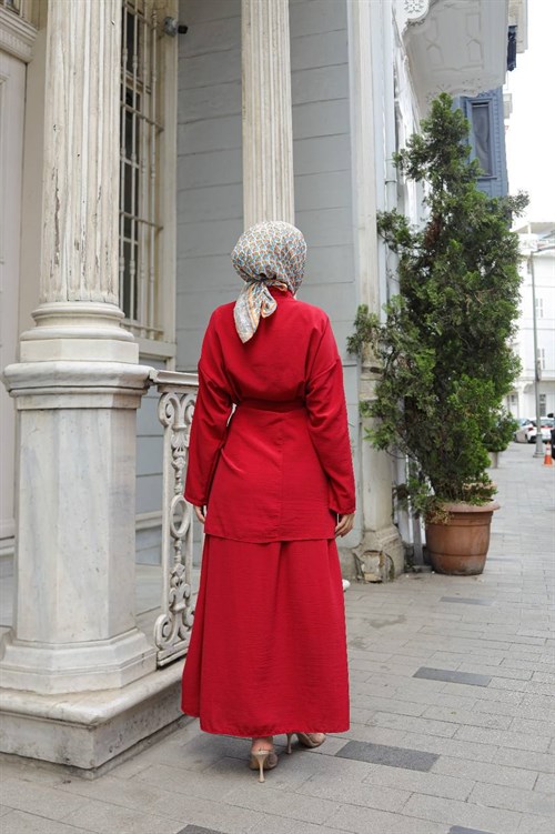Wholesale Womens Red Maxi Hijab Dress
