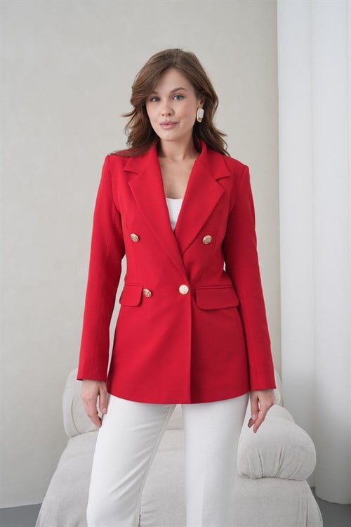 Wholesale Womens Red Plus Size Blazer