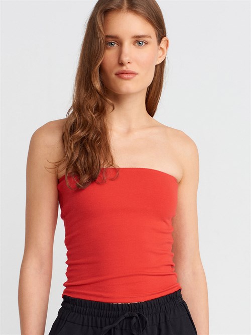 Wholesale Womens Red Strapless Top