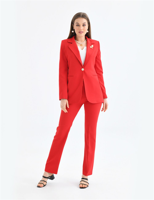 Wholesale Womens Red Two-Piece Suit 