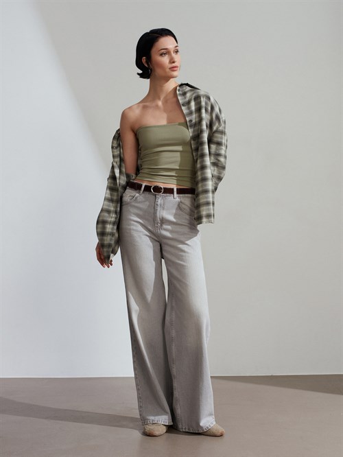 Wholesale Womens Sage Strapless Top