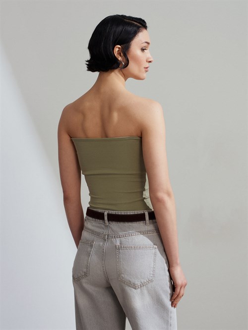 Wholesale Womens Sage Strapless Top