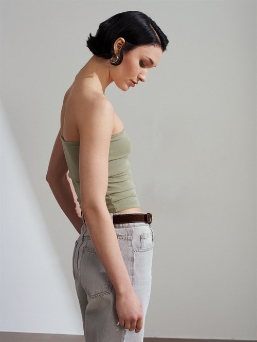 Wholesale Womens Sage Strapless Top