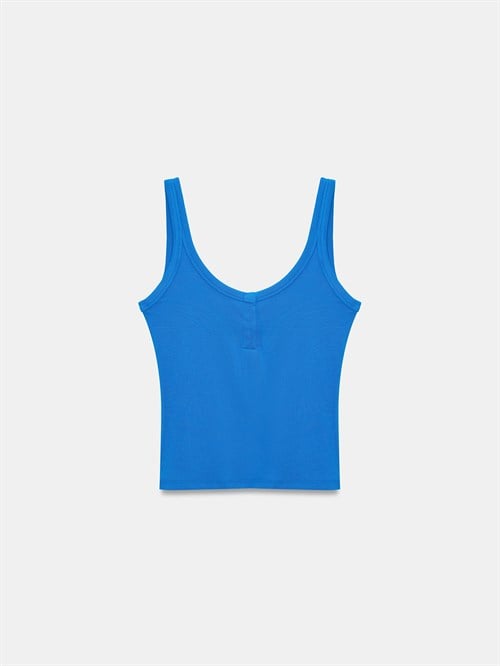 Wholesale Womens Sax Blue Modal Cotton Tank Top