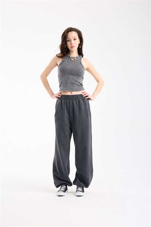 Wholesale Womens Smoke Gray Jogger Sweatpants