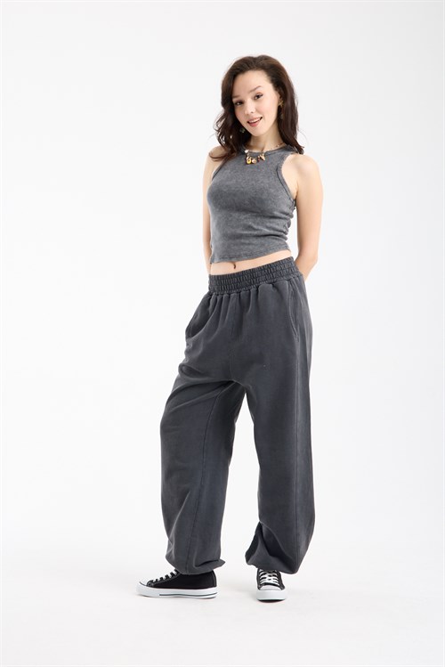 Wholesale Womens Smoke Gray Jogger Sweatpants