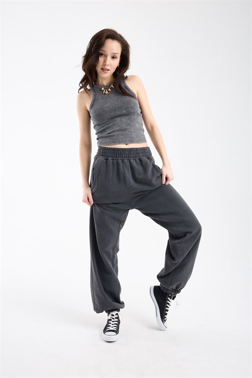 Wholesale Womens Smoke Gray Jogger Sweatpants
