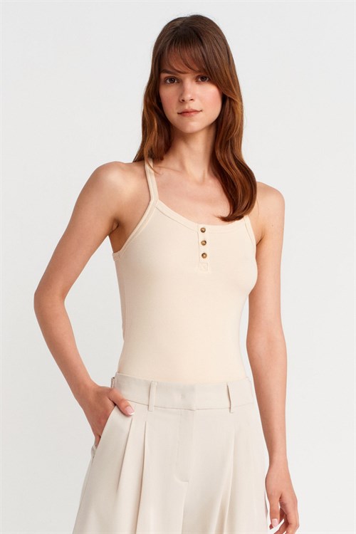 Wholesale Womens Stone Button-Front Tank Top