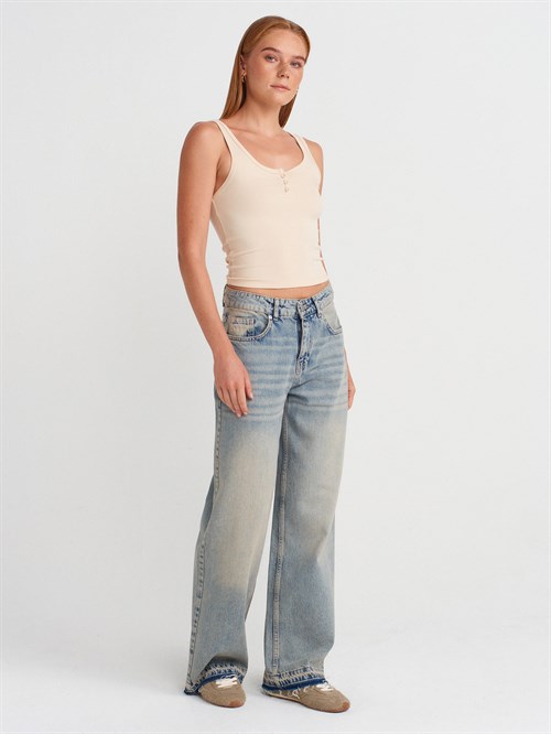 Wholesale Womens Stone Button-Front Tank Top