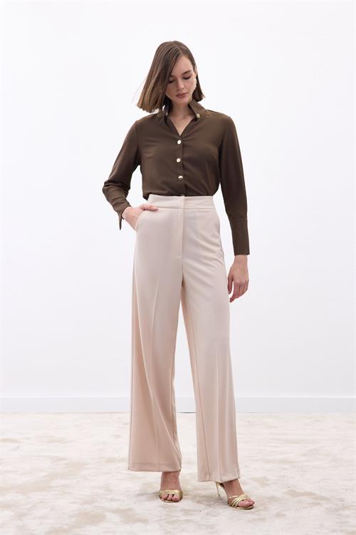 Wholesale Womens Stone Crepe Trousers