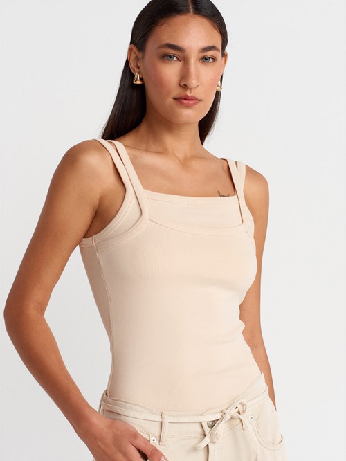 Wholesale Womens Stone Double Straps Tank Top