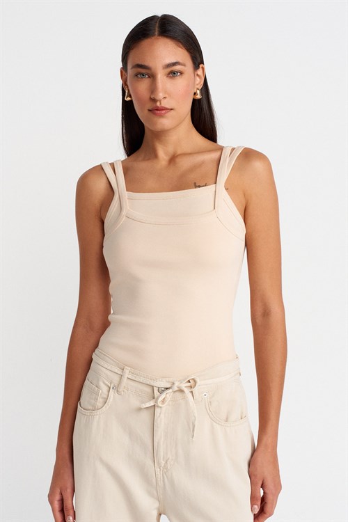 Wholesale Womens Stone Double Straps Tank Top