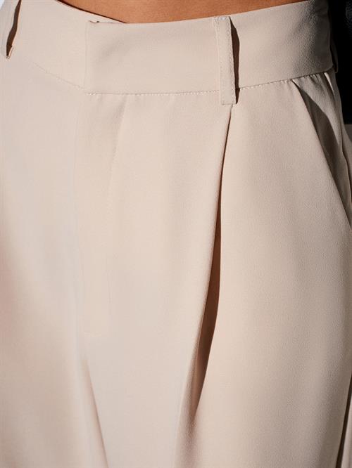 Wholesale Womens Stone High Waist Pleated Palazzo Trousers