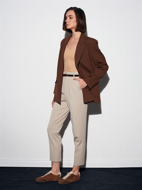 Wholesale Womens Stone High Waist Trousers with Belt