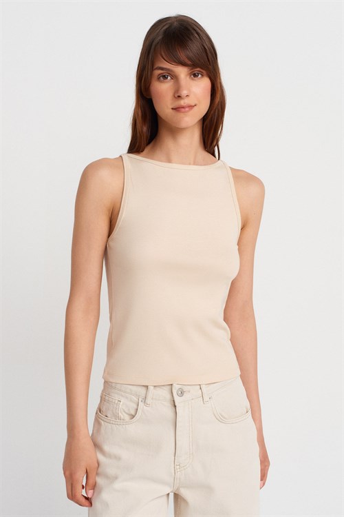 Wholesale Womens Stone Modal Cotton Sleeveless Top