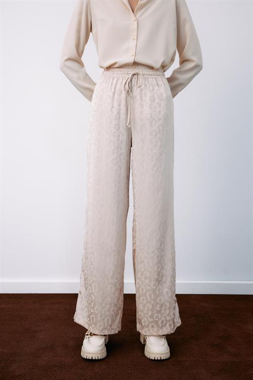 Wholesale Womens Stone Patterned Trousers with Elastic Waist