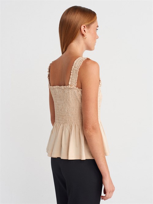 Wholesale Womens Stone Shirred Strappy Blouse