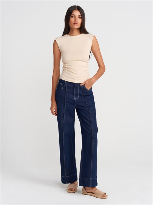 Wholesale Womens Stone Side Gathered T-Shirt