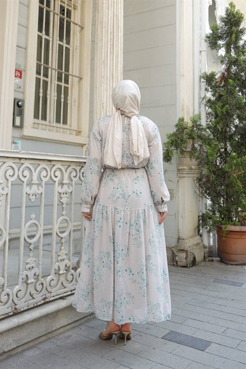 Wholesale Womens Turquoise Maxi Hijab Dress