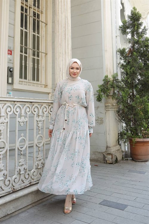 Wholesale Womens Turquoise Maxi Hijab Dress