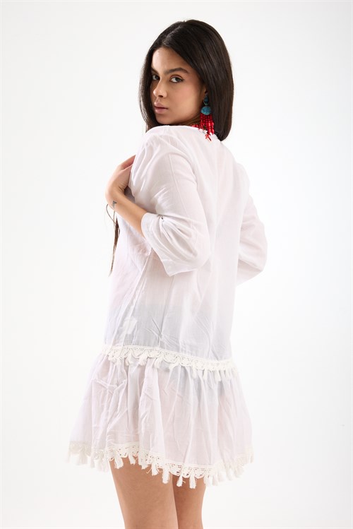 Wholesale Womens White Beach Cover-Up Dress