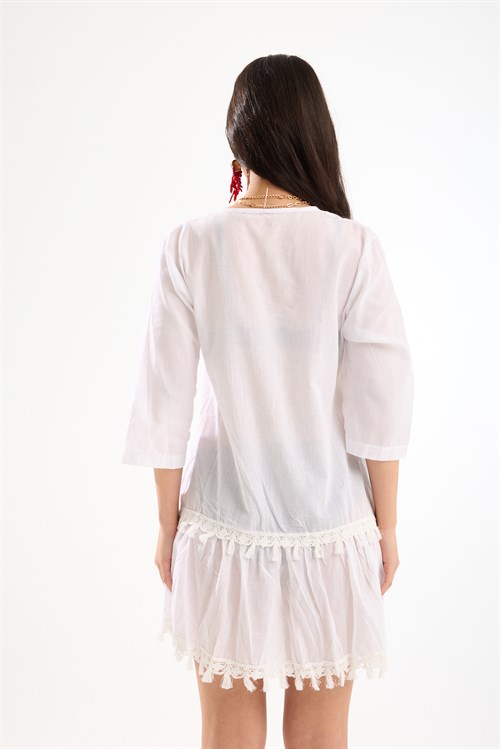 Wholesale Womens White Beach Cover-Up Dress