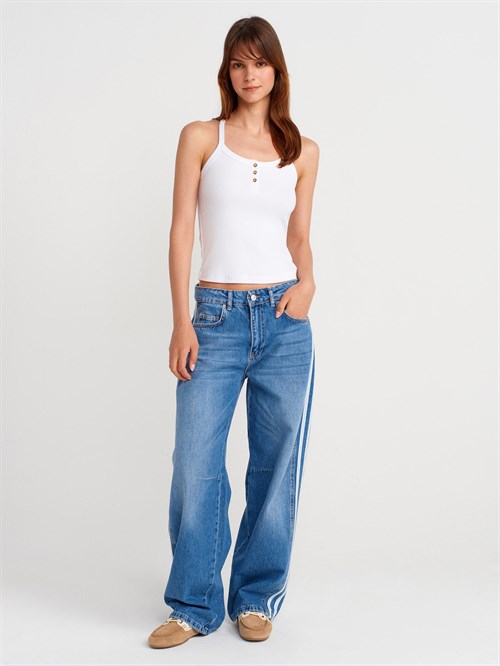 Wholesale Womens White Button-Front Tank Top