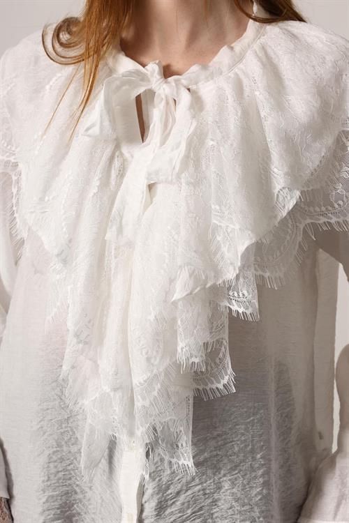 Wholesale Womens White Lace Shirt