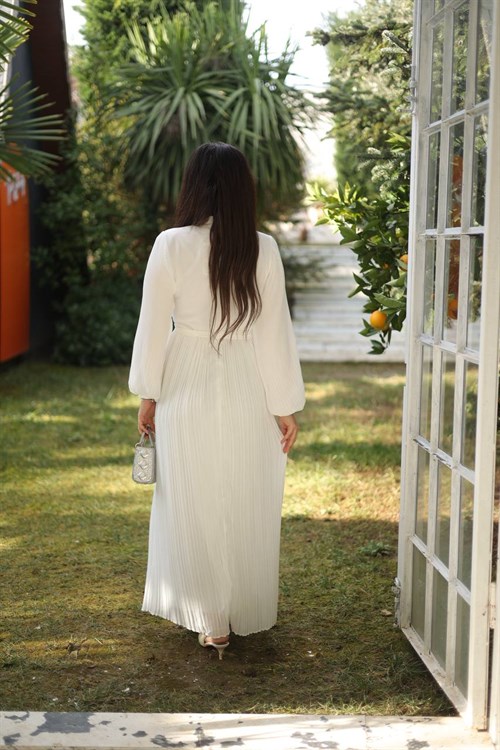 Wholesale Womens White Maxi Hijab Dress