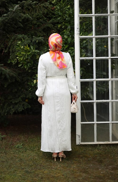 Wholesale Womens White Maxi Hijab Dress