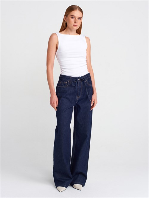 Wholesale Womens White Side Gathered Boat-Neck Top